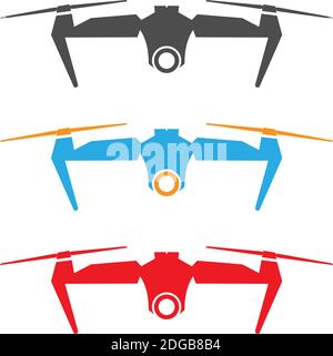 Drone icon logo design vector template Stock Vector