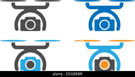 Drone icon logo design vector template Stock Vector