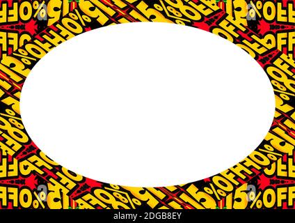 White Landscape Background with Patterned Rounded Borders Stock Photo