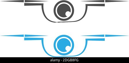 Drone icon logo design vector template Stock Vector