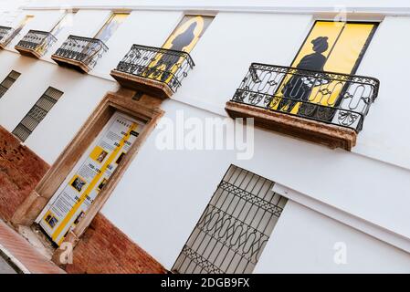 Casa del Marques, historical property of the nineteenth century and a restored facade, currently belongs to the town hall. Loja, Granada, Andalucía, S Stock Photo
