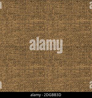 Brown grunge texture of weaving fabric, seamless pattern Stock Vector