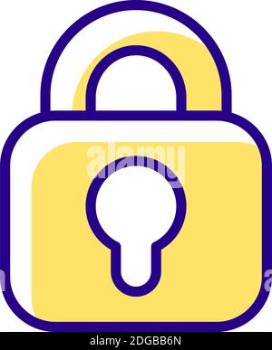 Lock RGB color icon Stock Vector
