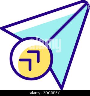 Send RGB color icon Stock Vector