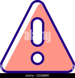 Warning RGB color icon Stock Vector