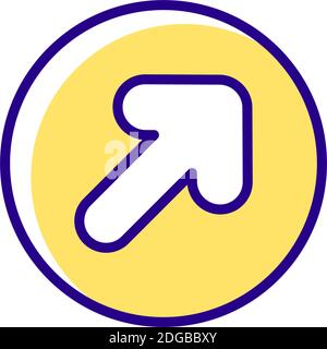 Arrow RGB color icon Stock Vector