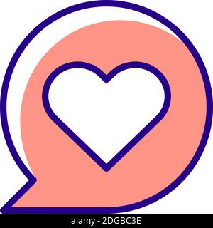 Heart RGB color icon Stock Vector