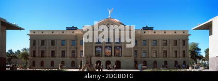 Facade of the Arizona State Capitol Building, Phoenix, Maricopa County, Arizona, USA Stock Photo