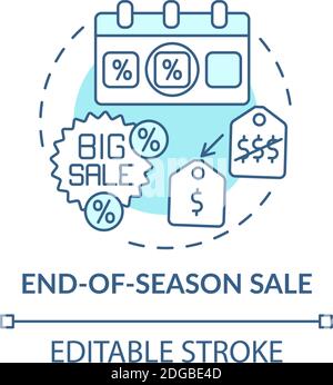 End-of-season sale concept icon Stock Vector