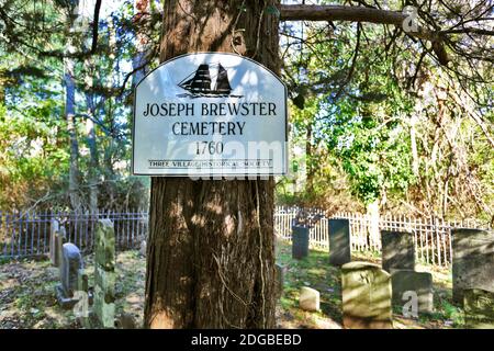 Old cemetery East Setauket Long Island New York Stock Photo