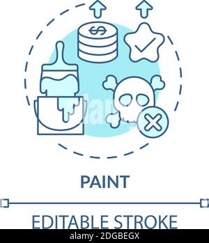 Paint concept icon Stock Vector