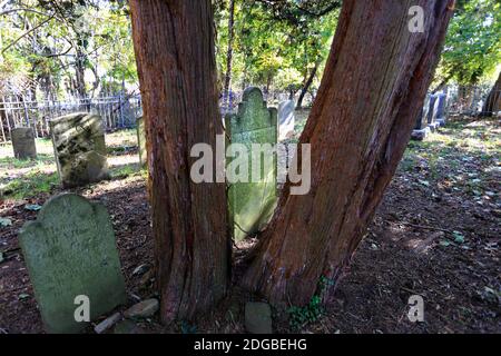 Old cemetery East Setauket Long Island New York Stock Photo