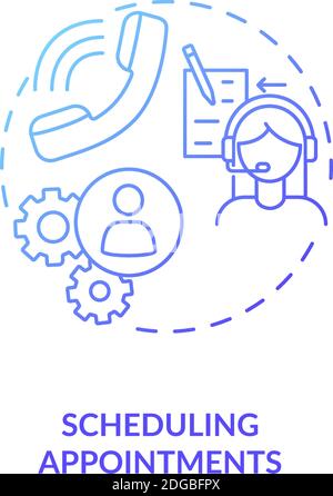 Scheduling appointments blue gradient concept icon Stock Vector