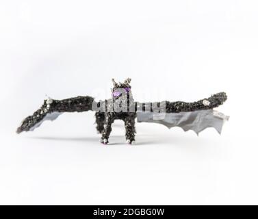 Dragon made of the plastic wire by 3d pen Stock Photo