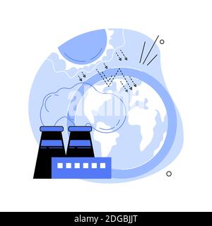 Greenhouse gas emissions abstract concept vector illustration. Stock Vector