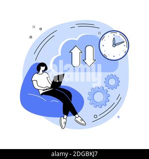 Automatic backup abstract concept vector illustration. Stock Vector