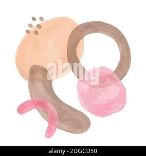 Background with different abstract elements on white.  Stock Vector