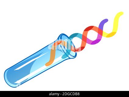 DNA vector illustration isolated on white background Stock Vector