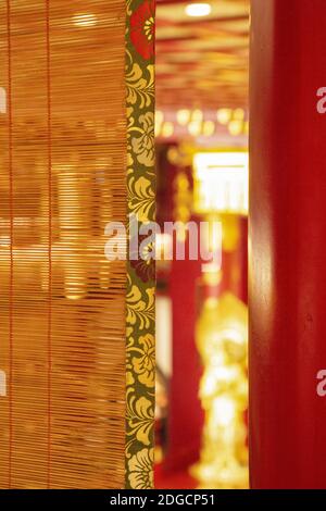 Bamboo Curtain Asian Stock Photo