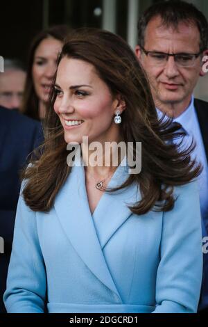 LUXEMBOURG OUT - The Duchess of Cambridge leaves MUDAM (Musée d’Art Moderne) during a day of visits in Luxembourg where she is attending commemorations marking the 150th anniversary 1867 Treaty of London, that confirmed the country's independence and neutrality on May 11, 2017. Photo by ABACAPRESS.COM Stock Photo