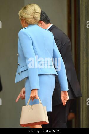 Brigitte Macron, France's First Lady, Wears Louis Vuitton at G7