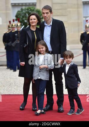Sebastien Auziere, his wife Christelle Auziere with their children