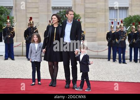 Sebastien Auziere, his wife Christelle Auziere with their children