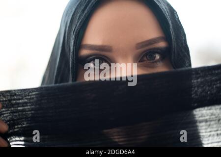 Portrait Of Young Muslim Woman - Isolated On White Background Stock Photo