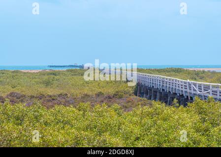 One mile jetty at Carnarvon, Australia Stock Photo