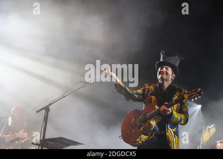 Singer/songwriter Matthieu Chedid, -M- performs during the 70th annual Cannes Film Festival at on May 21, 2017 in Cannes, France. Photo by David Boyer/ABACAPRESS.COM Stock Photo