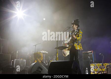 Singer/songwriter Matthieu Chedid, -M- performs during the 70th annual Cannes Film Festival at on May 21, 2017 in Cannes, France. Photo by David Boyer/ABACAPRESS.COM Stock Photo