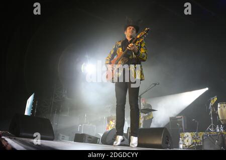 Singer/songwriter Matthieu Chedid, -M- performs during the 70th annual Cannes Film Festival at on May 21, 2017 in Cannes, France. Photo by David Boyer/ABACAPRESS.COM Stock Photo