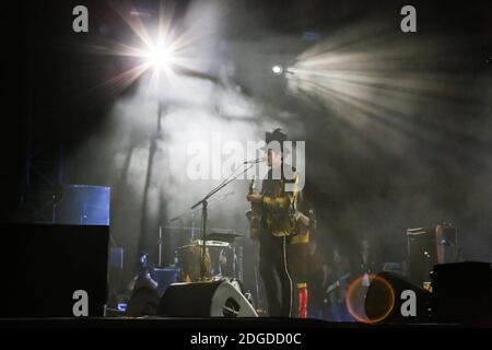 Singer/songwriter Matthieu Chedid, -M- performs during the 70th annual Cannes Film Festival at on May 21, 2017 in Cannes, France. Photo by David Boyer/ABACAPRESS.COM Stock Photo