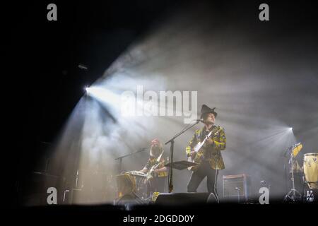 Singer/songwriter Matthieu Chedid, -M- performs during the 70th annual Cannes Film Festival at on May 21, 2017 in Cannes, France. Photo by David Boyer/ABACAPRESS.COM Stock Photo