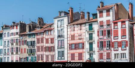 Historical and cultural city center of Bayonne, France Stock Photo