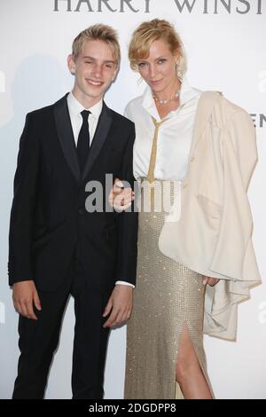 Uma Thurman and his son Levon Roan Thurman-Hawke attending the Closing