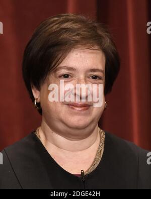 Associate Justice Elena Kagan poses for a group photograph at the Supreme Court building on June 1 2017 in Washington, DC. Photo by Olivier Douliery/Abaca Stock Photo