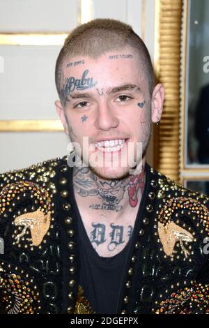 Lil Peep attending the Balmain show during the Paris Men’s fashion Week ...