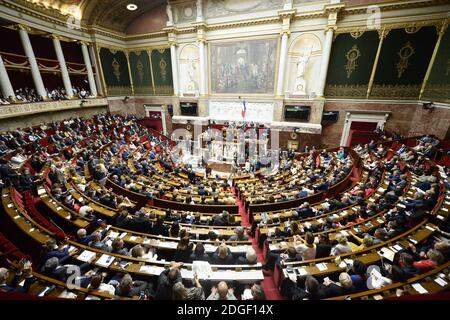 General view of the inaugural session of the 15th legislature of the French Fifth Republic at the National Assembly in Paris, France, on June 27, 2017. Photo by Eliot Blondet/ABACAPRESS.COM Stock Photo