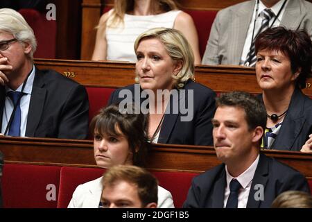 Front National's Marine Le Pen during the first meeting of the new French National Assembly in Paris, France on June 27th, 2017. Photo by Henri Szwarc/ABACAPRESS.COM Stock Photo