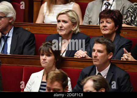 Front National's Marine Le Pen during the first meeting of the new French National Assembly in Paris, France on June 27th, 2017. Photo by Henri Szwarc/ABACAPRESS.COM Stock Photo