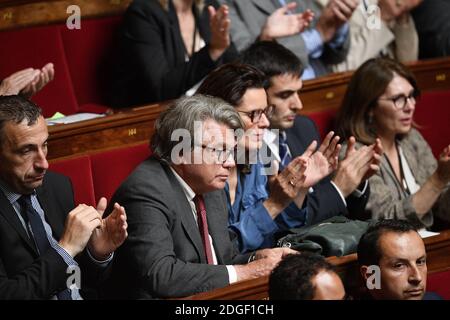 Front National's Gilbert Collard from during the first meeting of the new French National Assembly in Paris, France on June 27th, 2017. Photo by Henri Szwarc/ABACAPRESS.COM Stock Photo