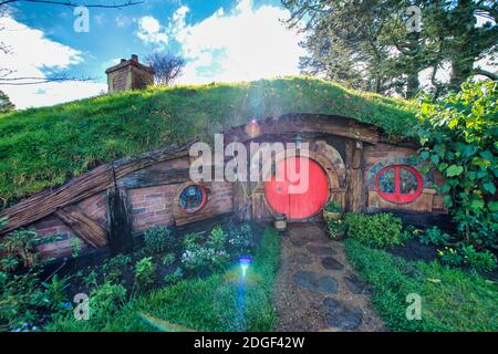 Hobbiton, Lord of the Rings, New Zealand, North Island, Matamata Stock Photo