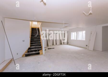Room interior with new house for the under construction Stock Photo