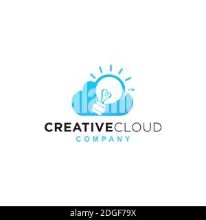 Creative cloud logo. Creative ideas concept. Stock Vector