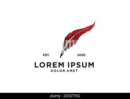 colorful feather logo symbol illustration design Stock Vector