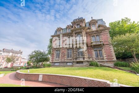 Neo-Gothic Benedictine palace in Fecamp, Normandy, France Stock Photo