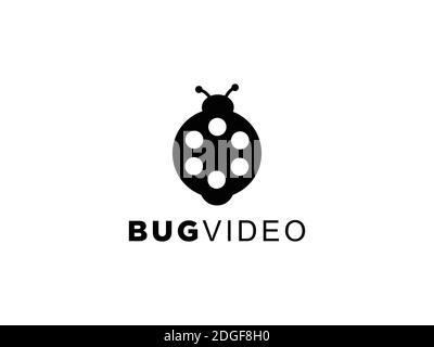 bug camera creative logo template design Stock Vector
