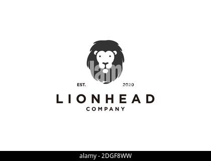 lion logo illustration design Stock Vector