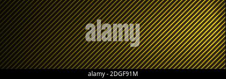 Realistic black and yellow abstract carbon background - illustration Stock Photo